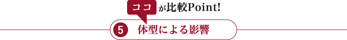 5体型による影響