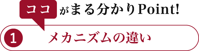 メカニズムの違い